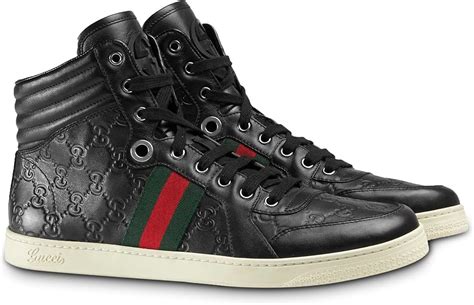 gucci run sneakers black|high top gucci sneakers black.